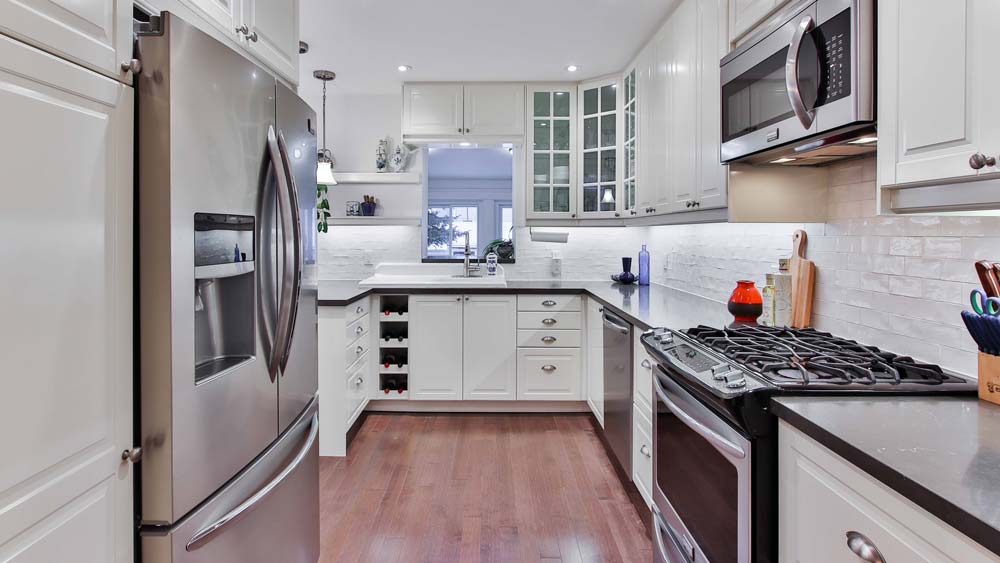 A clean, modern kitchen